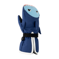 DZIECIĘCE RĘKAWICE NARCIARSKIE NIEBIESKIE Z MOTYWEM REKINA | BLUE | M-L | Diel