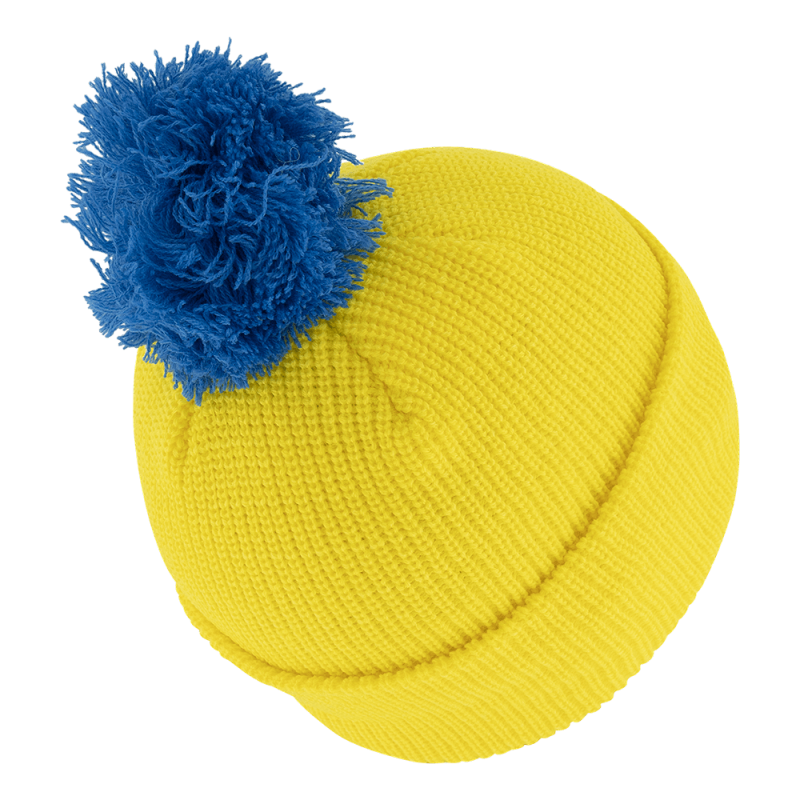 ZIMOWA CZAPKA Z POMPONEM | YELLOW | 1 | Diel