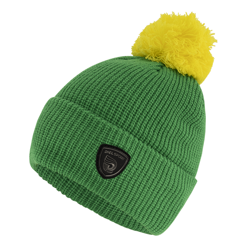ZIMOWA CZAPKA Z POMPONEM | GREEN | 1 | Diel