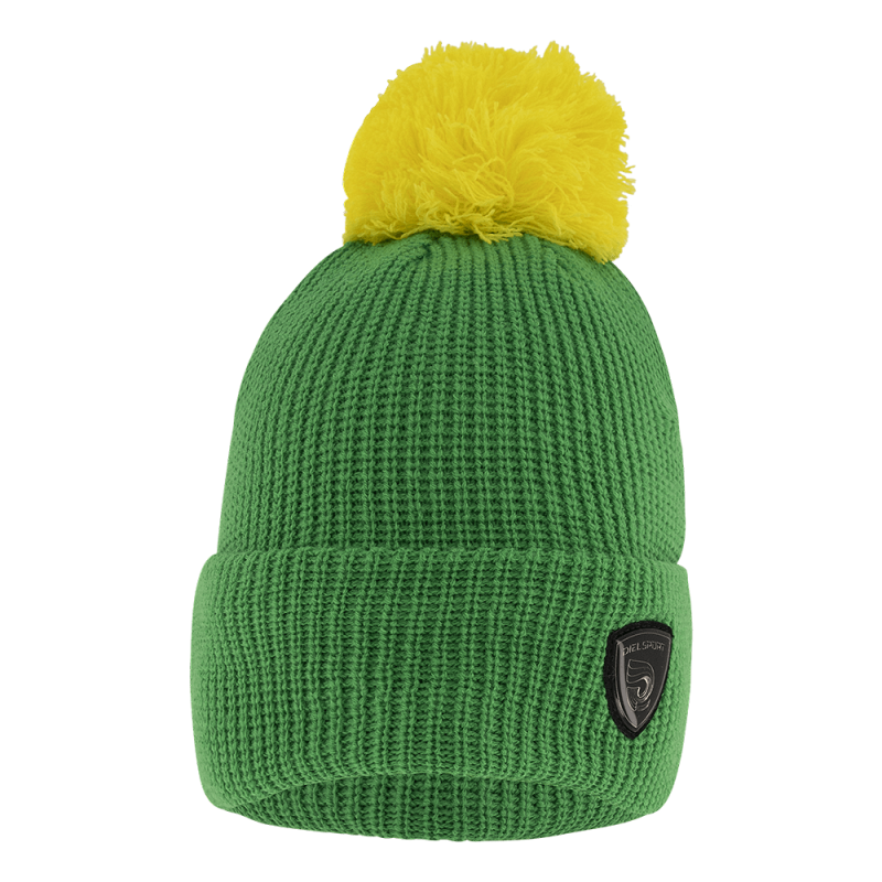 ZIMOWA CZAPKA Z POMPONEM | GREEN | 1 | Diel